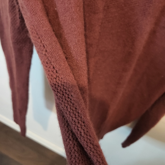 AG Adriano Goldschmied Wool / Cashmere V-Beck Burgundy Sweater L - Picture 4 of 4